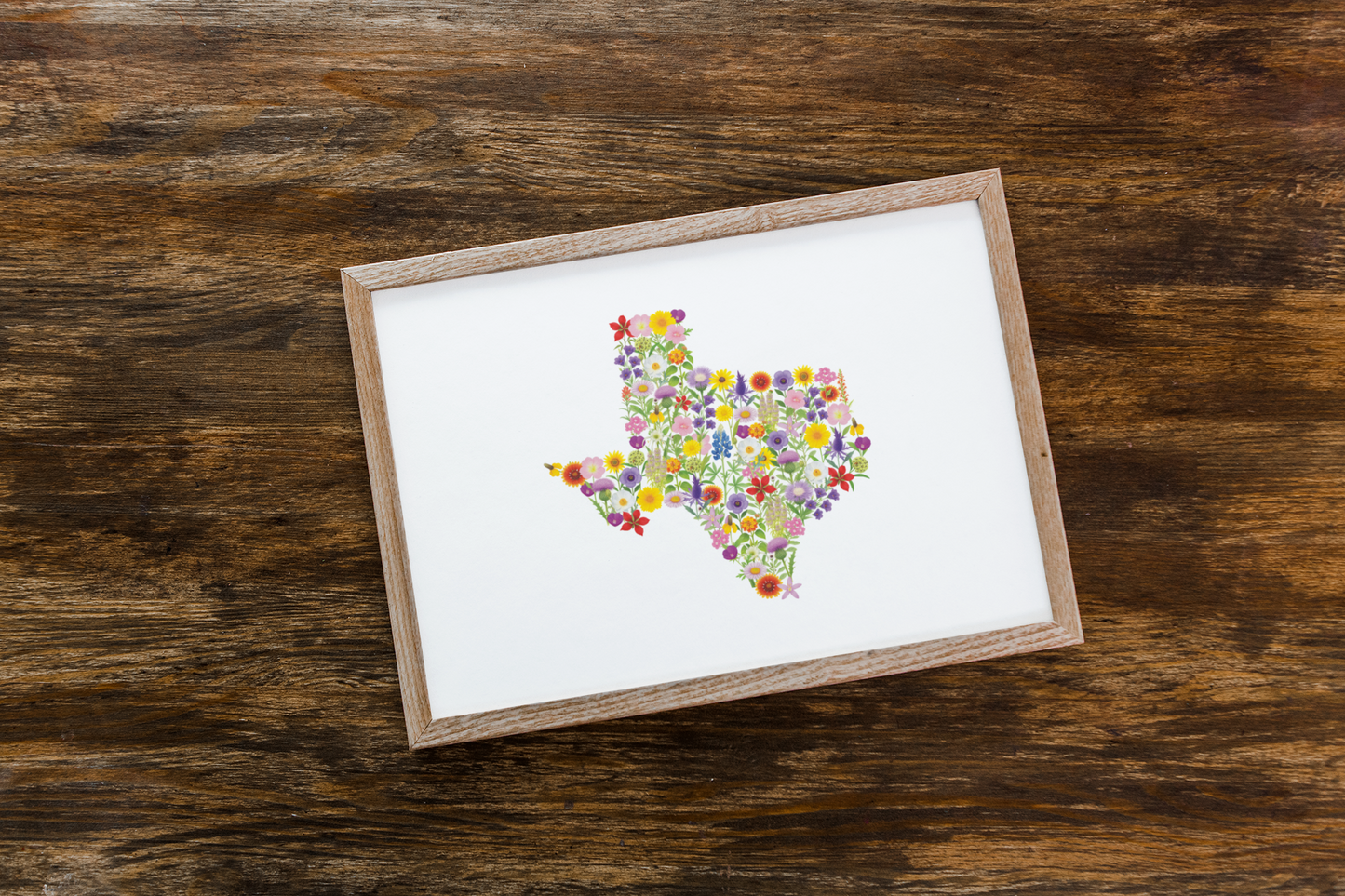Texas Wildflowers, Texas Map, Floral Texas Art Print, Nature Wall Decor, Botanical Poster, Gift for Nature Lovers, Home Decor