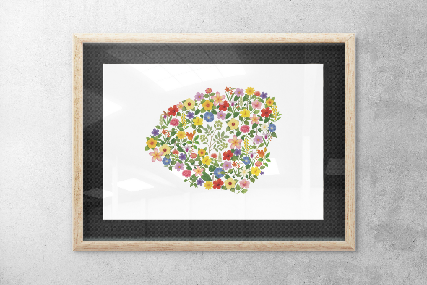 Kauai Wildflowers, Kauai Map, Floral Kauai Art Print, Nature Wall Decor, Botanical Poster, Gift for Nature Lovers, Home Decor