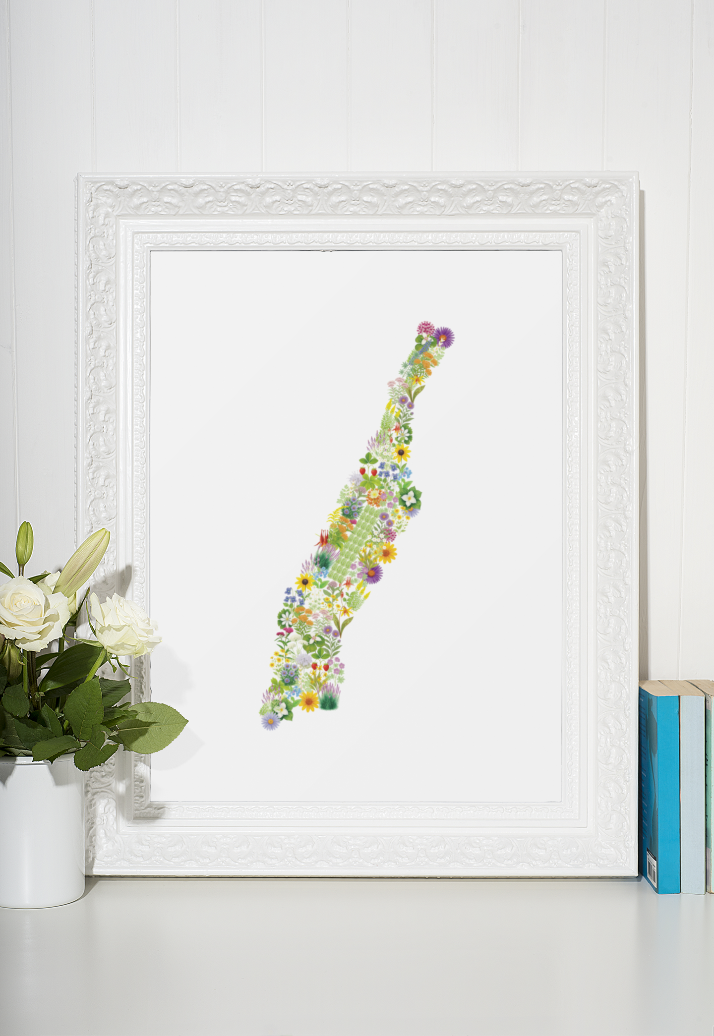 Manhattan Wildflowers, Manhattan Map, Floral Manhattan Art Print, Nature Wall Decor, Botanical Poster, Gift for Nature Lovers, Home Decor